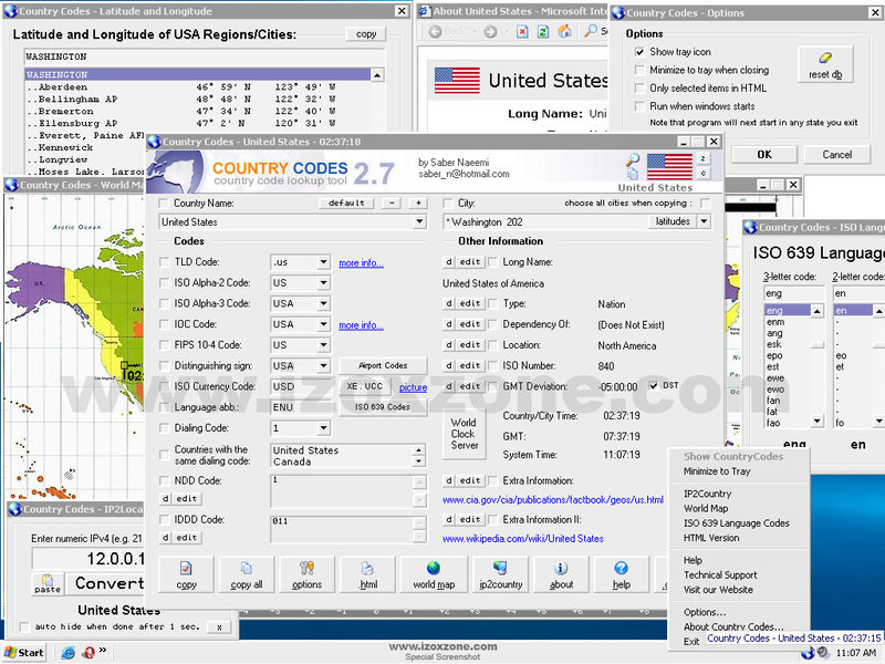 Country Codes Screenshot